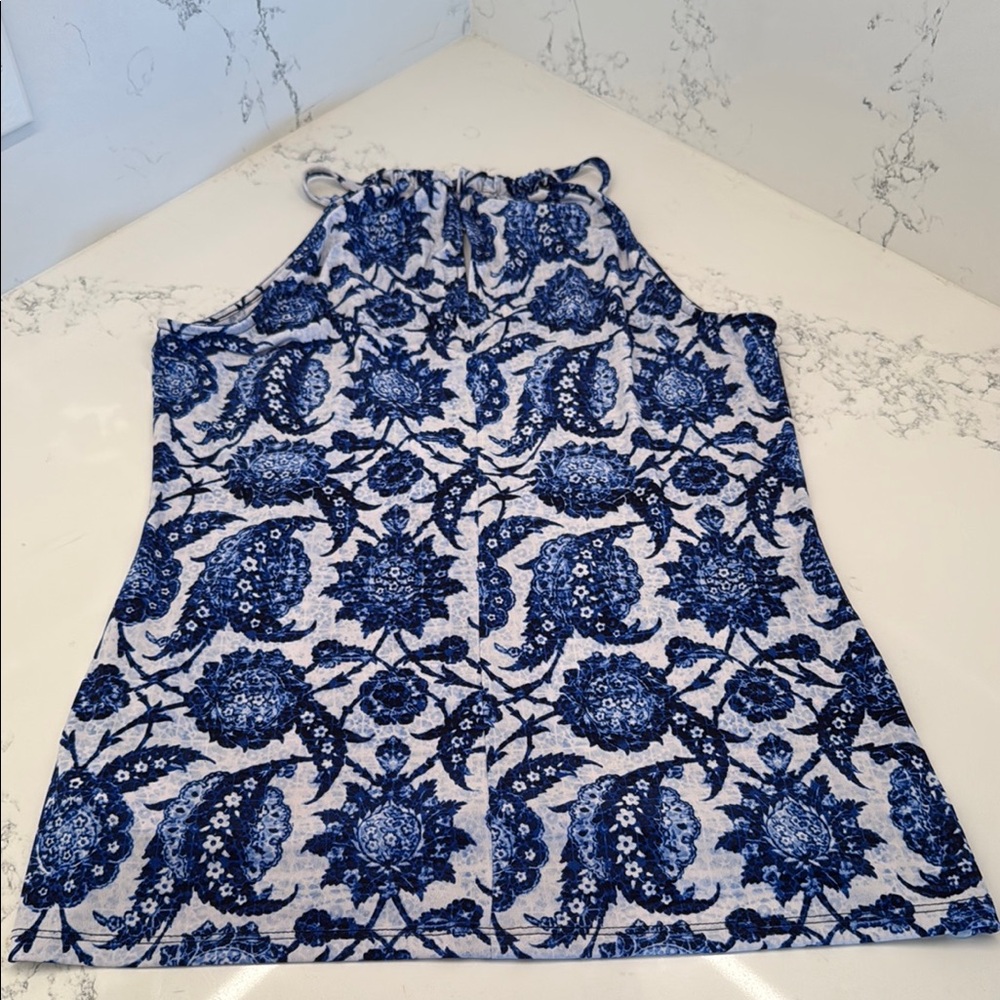 Blue Patterned Women's Top - Picture 3 of 3